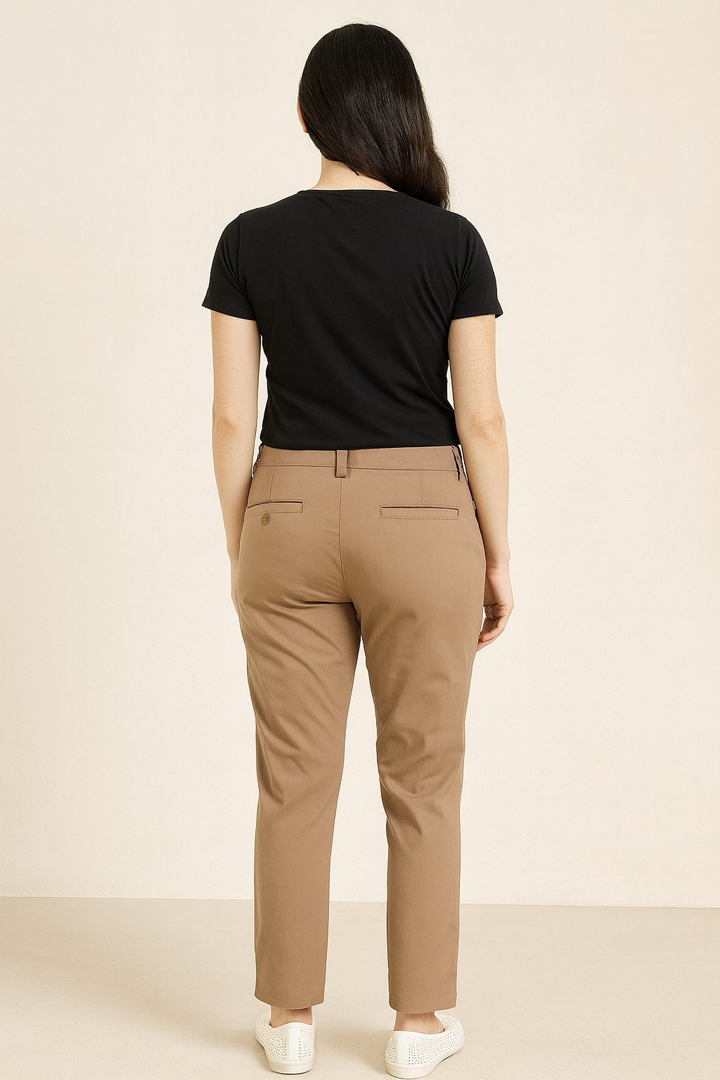 Camel Brown Casual Trousers