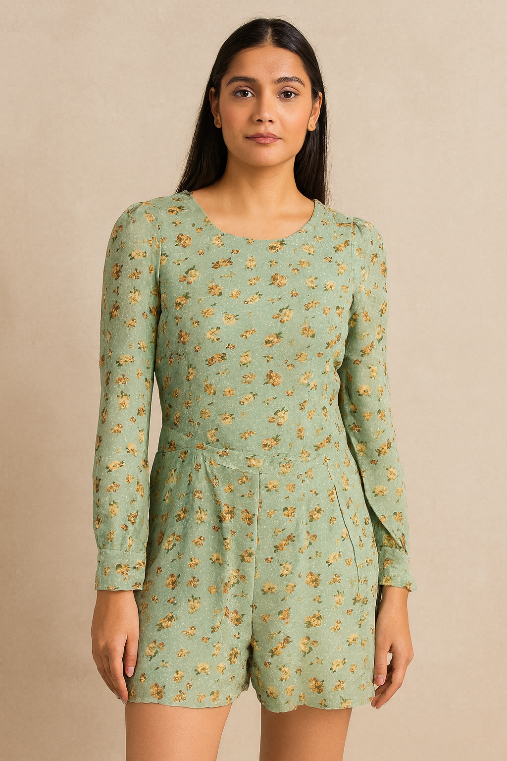 Sage Green Floral Dress